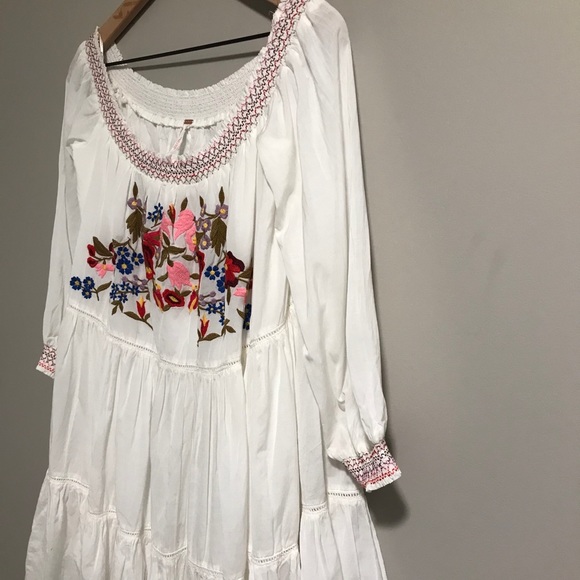 ✨SOLD✨Free People Ivory Sunbeams Mini Dress Size L - Picture 9 of 16